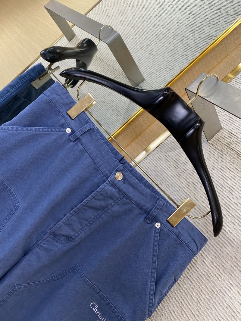 Dior logo embroidered denim shorts 4