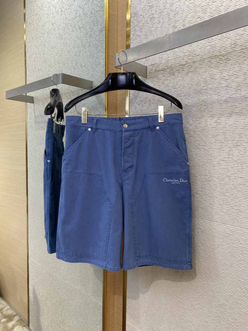 Dior logo embroidered denim shorts 5