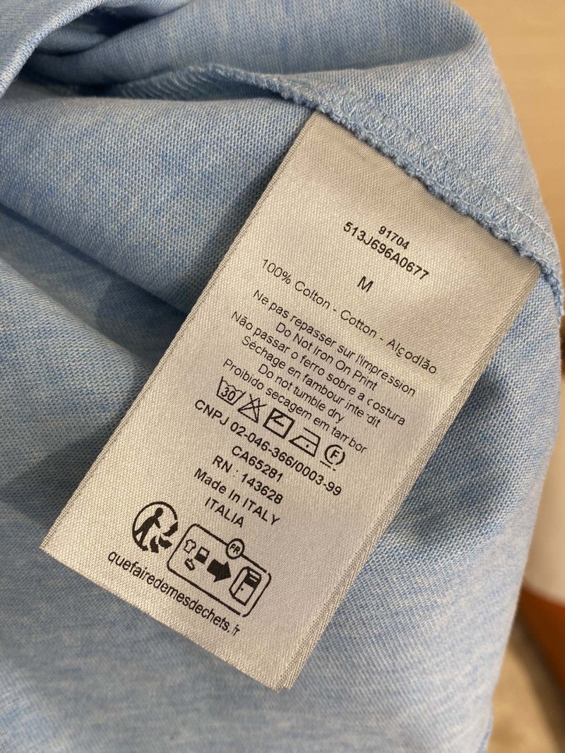 Dior 3D Label Print Short Sleeve T-Shirt 8