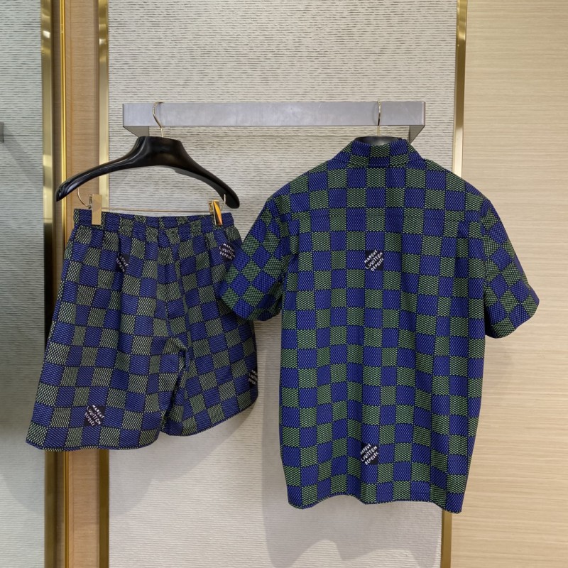 LV chequered shorts 1