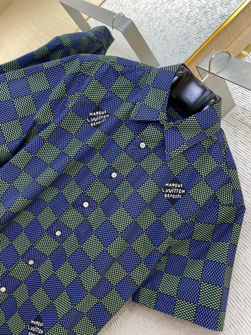 LV Checkered Short Sleeve Shirt 5