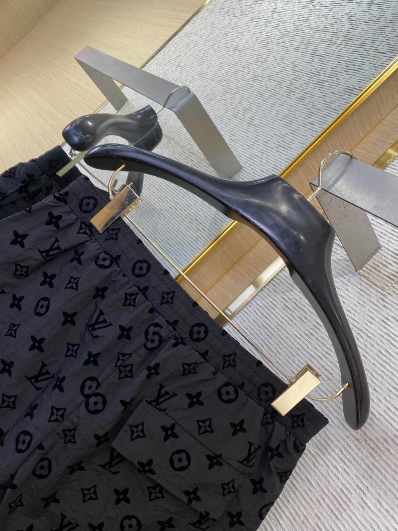 LV full print flocked shorts 7