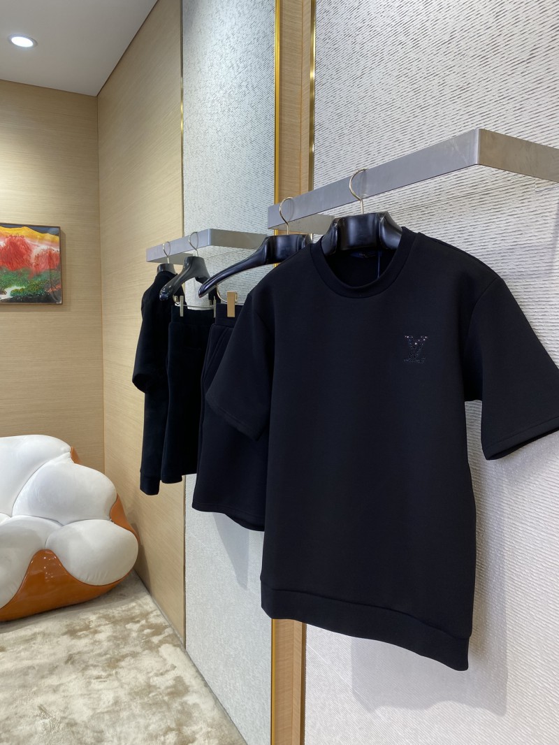 LV Rhinestones Reversible Air Layer Short Sleeve 2