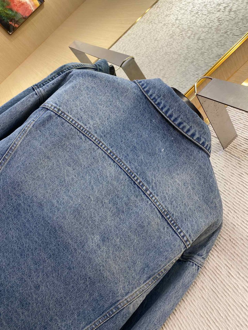 Miu Miu Patch Embroidered Denim Jacket Jacket 7