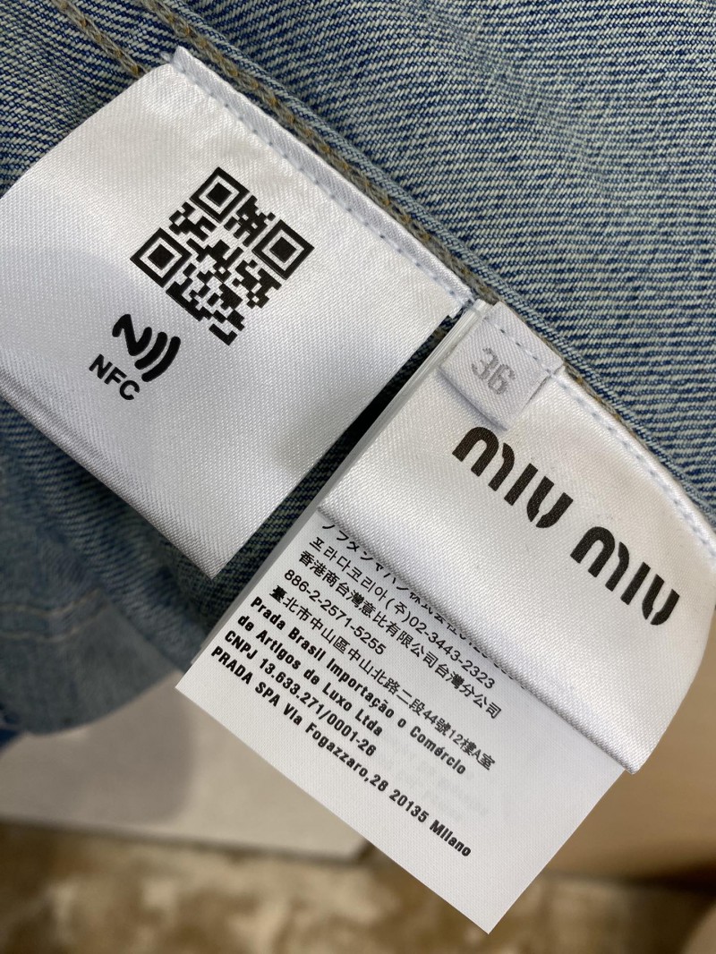 Miu Miu Patch Embroidered Denim Jacket Jacket 8