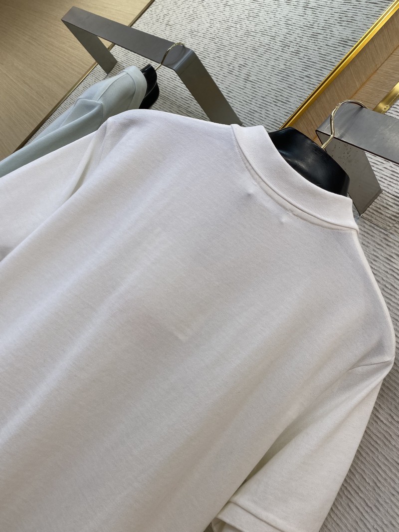 Miu Miu Logo Embroidered Polo Shirt White 7