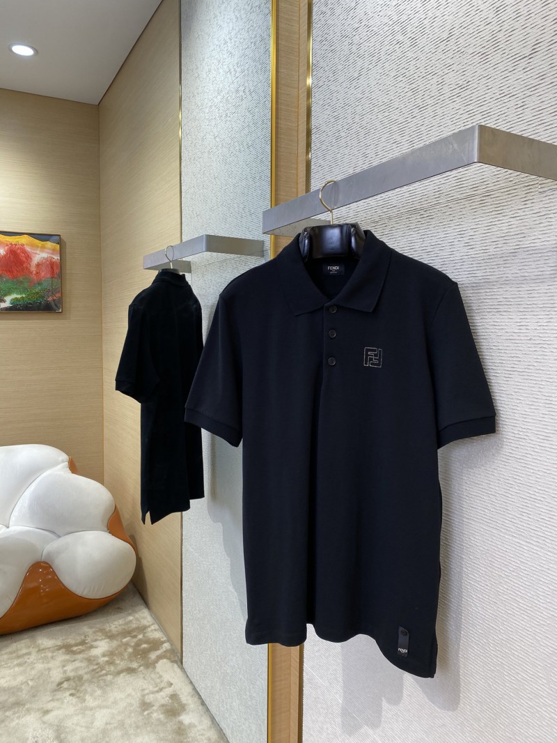 Fendi FF Gold Logo Polo Shirt 2