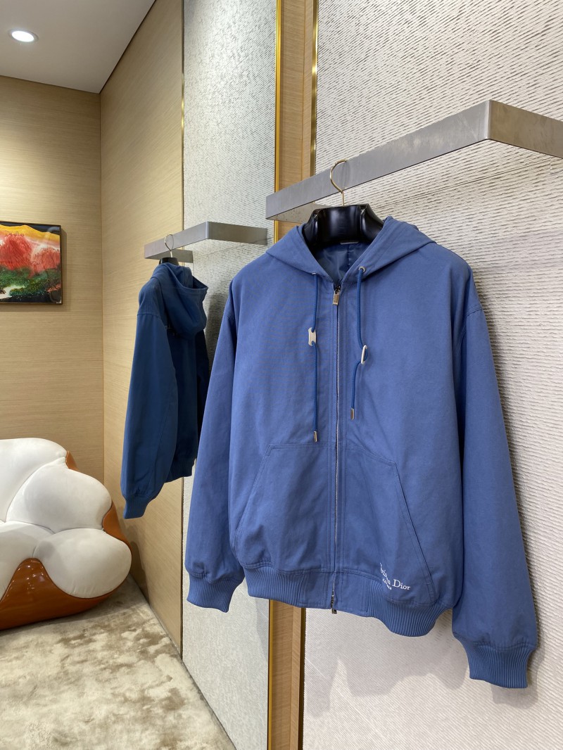 Dior Embroidered Zip Hooded Jacket 2