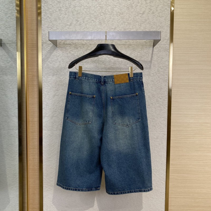 LV Micro Label Denim Shorts 1