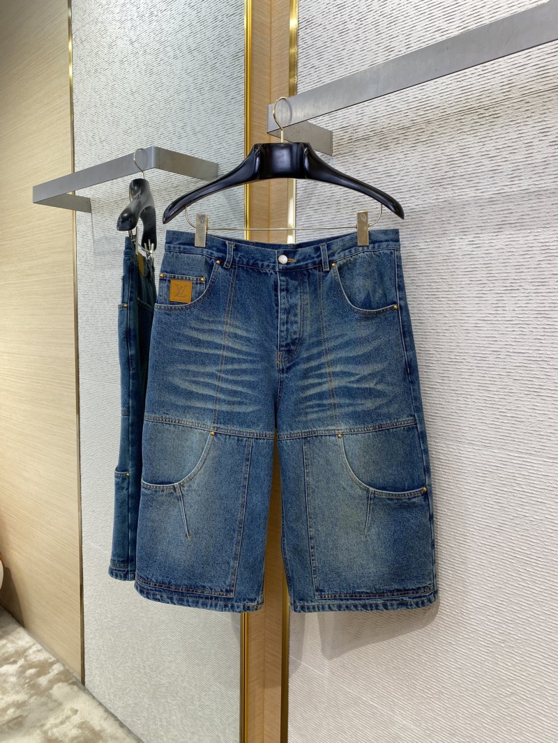 LV Micro Label Denim Shorts 4