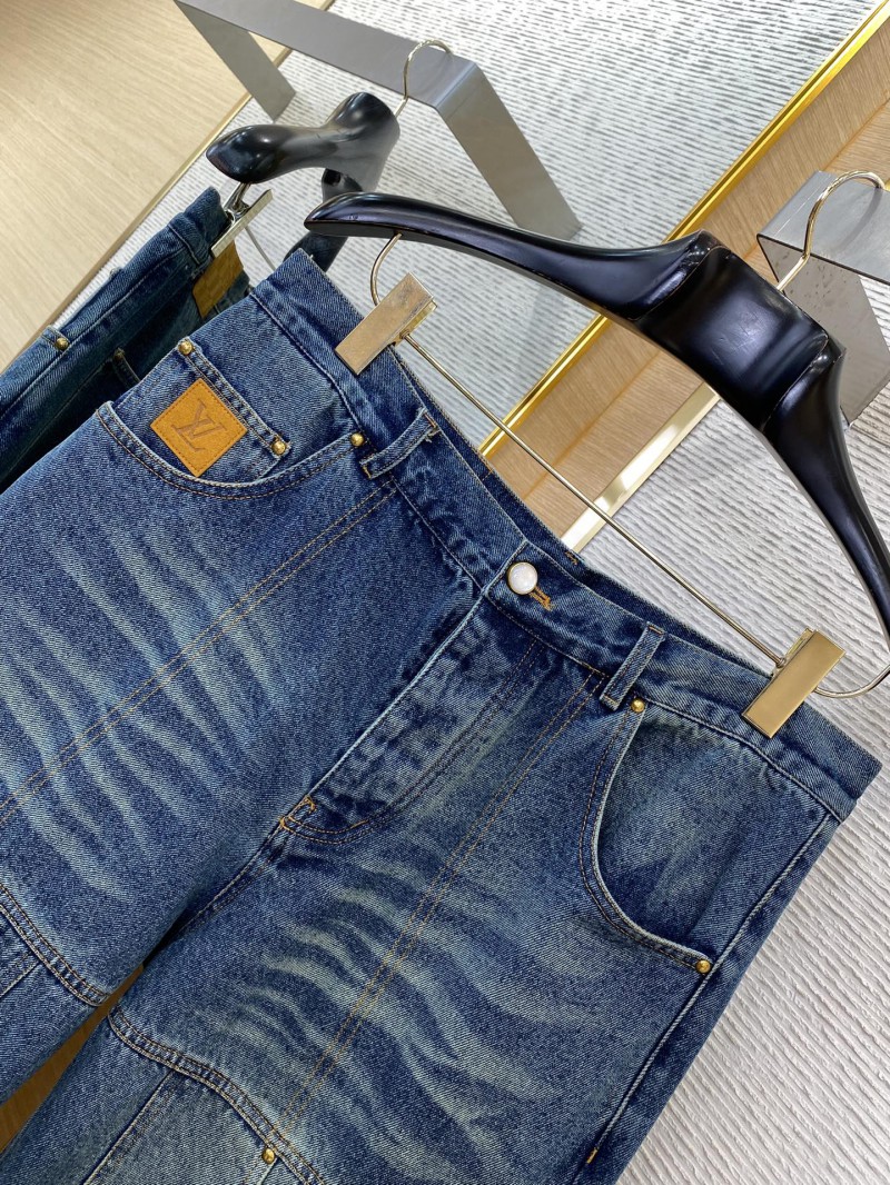LV Micro Label Denim Shorts 5