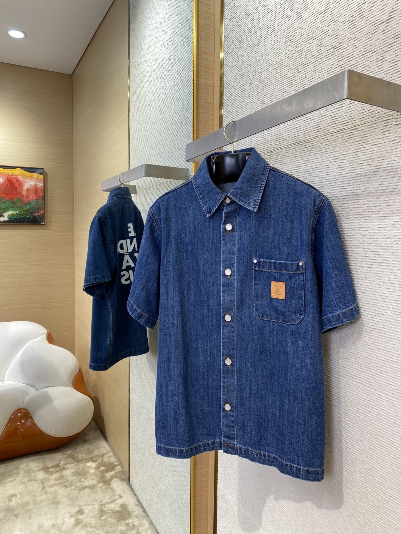 LV Earth Printed Denim Short Sleeve 2