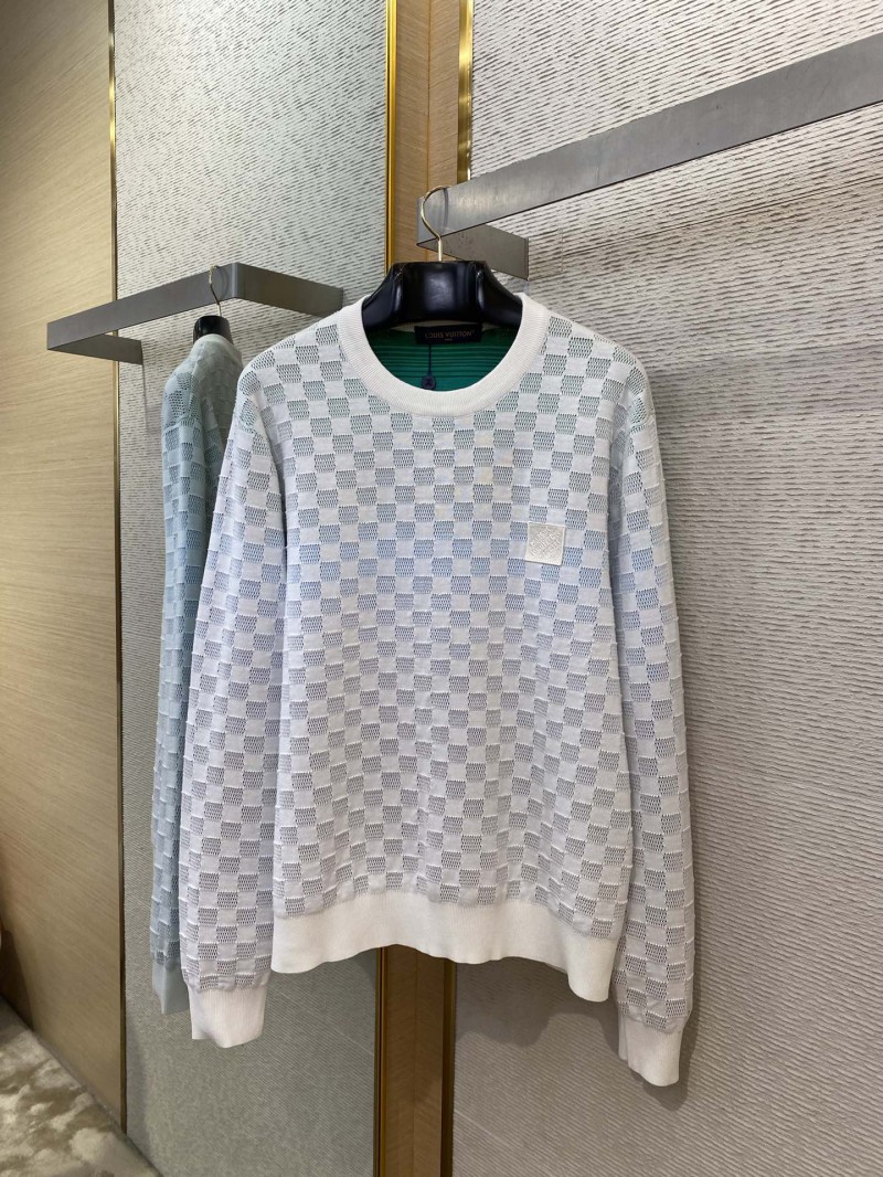 LV Gradient Checkerboard Knit Round Neck Long Sleeve 4