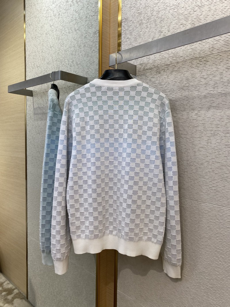 LV Gradient Checkerboard Knit Round Neck Long Sleeve 6