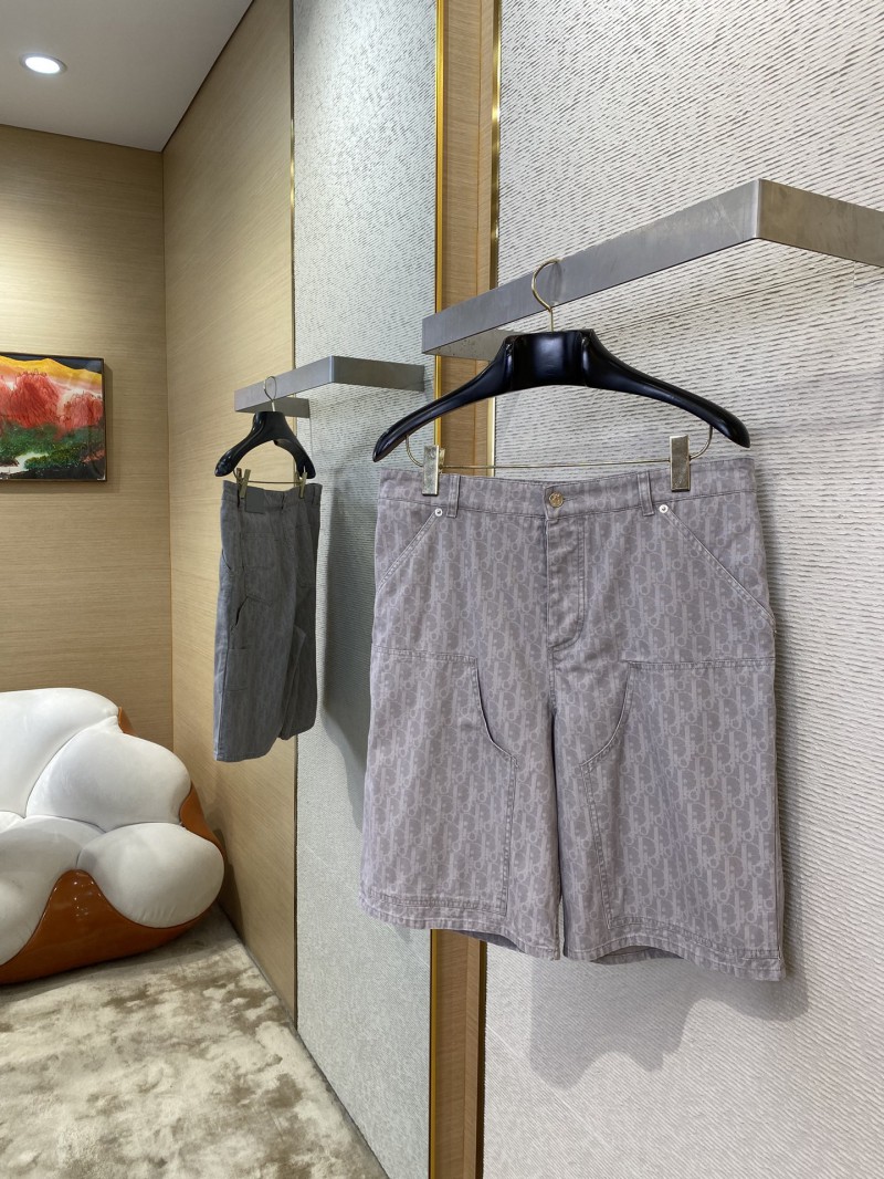 Dior Logo Jacquard Denim Shorts 2