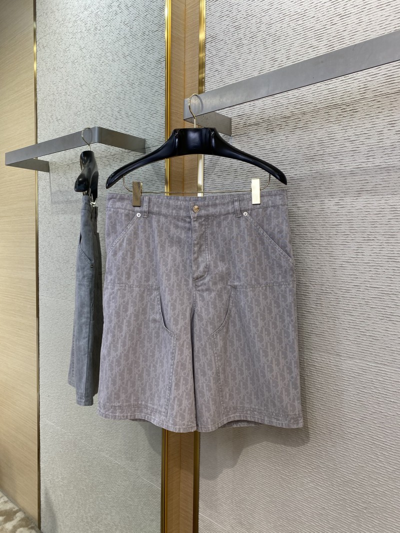 Dior Logo Jacquard Denim Shorts 4