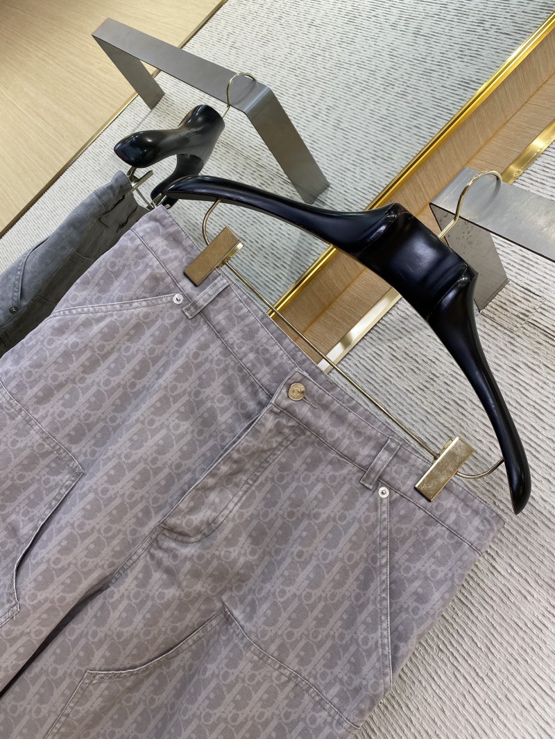 Dior Logo Jacquard Denim Shorts 5