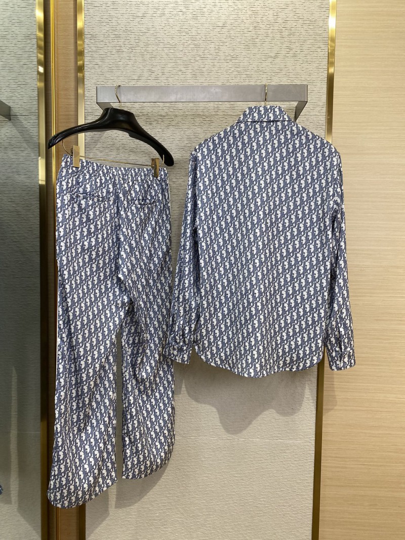 Dior Printed Silk Long Sleeve Shirt 1