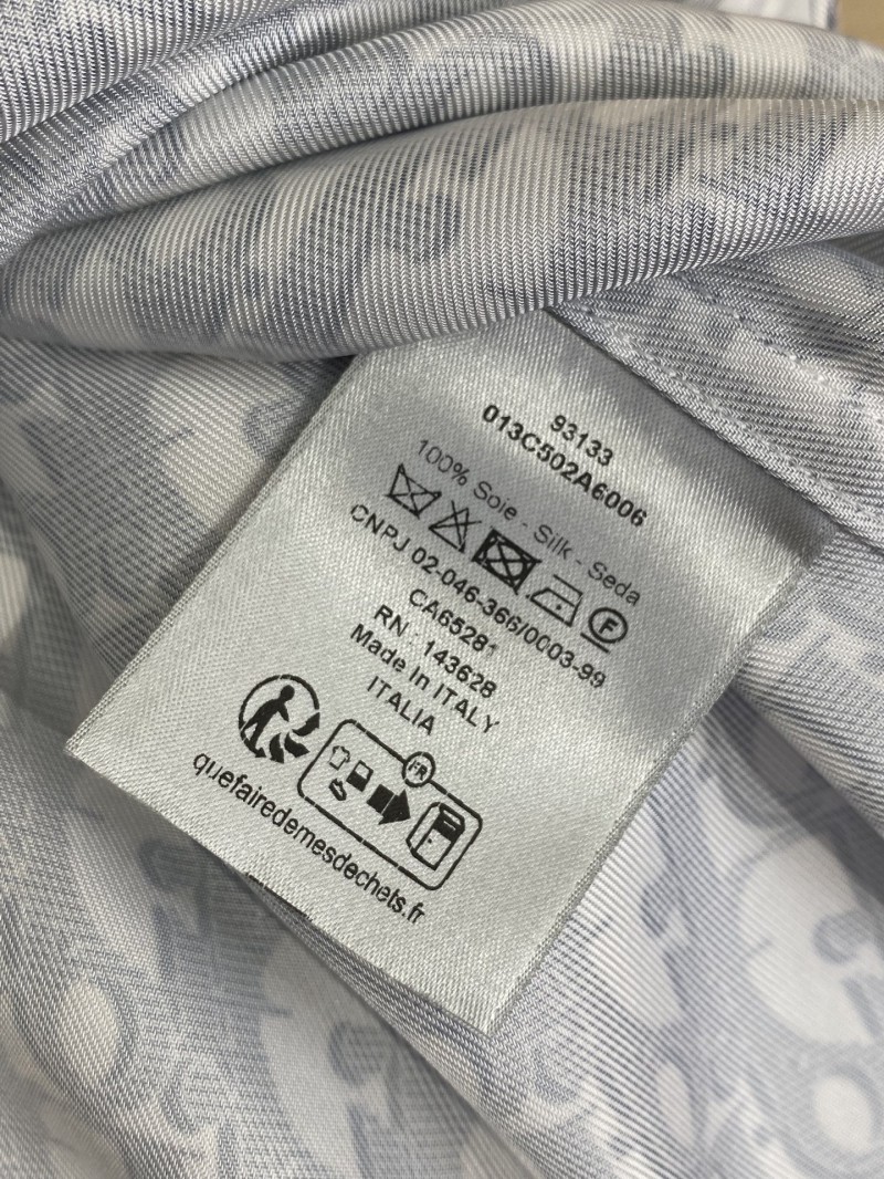 Dior Printed Silk Long Sleeve Shirt 8