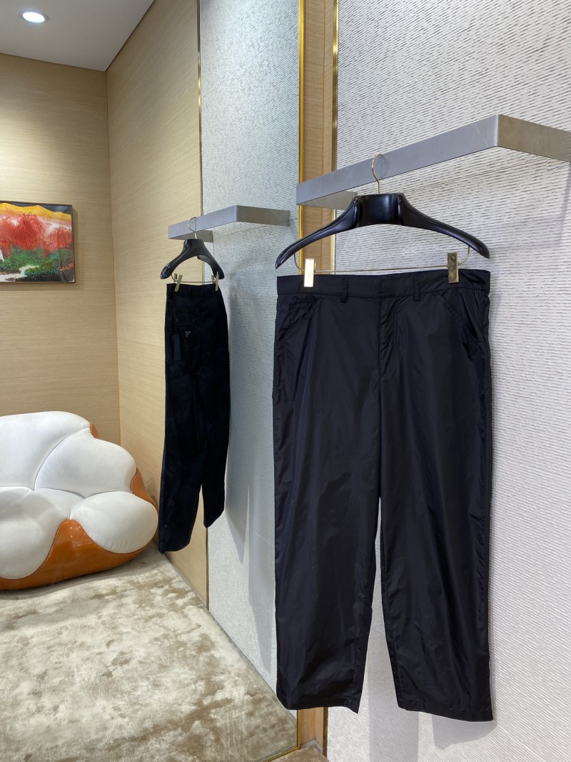 Prada Triangle Label Recycled Nylon Trousers 2