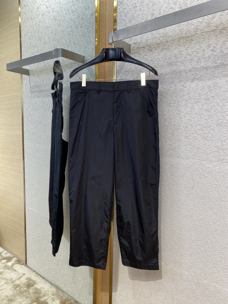 Prada Triangle Label Recycled Nylon Trousers 4