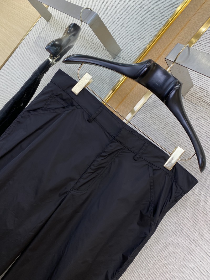 Prada Triangle Label Recycled Nylon Trousers 5