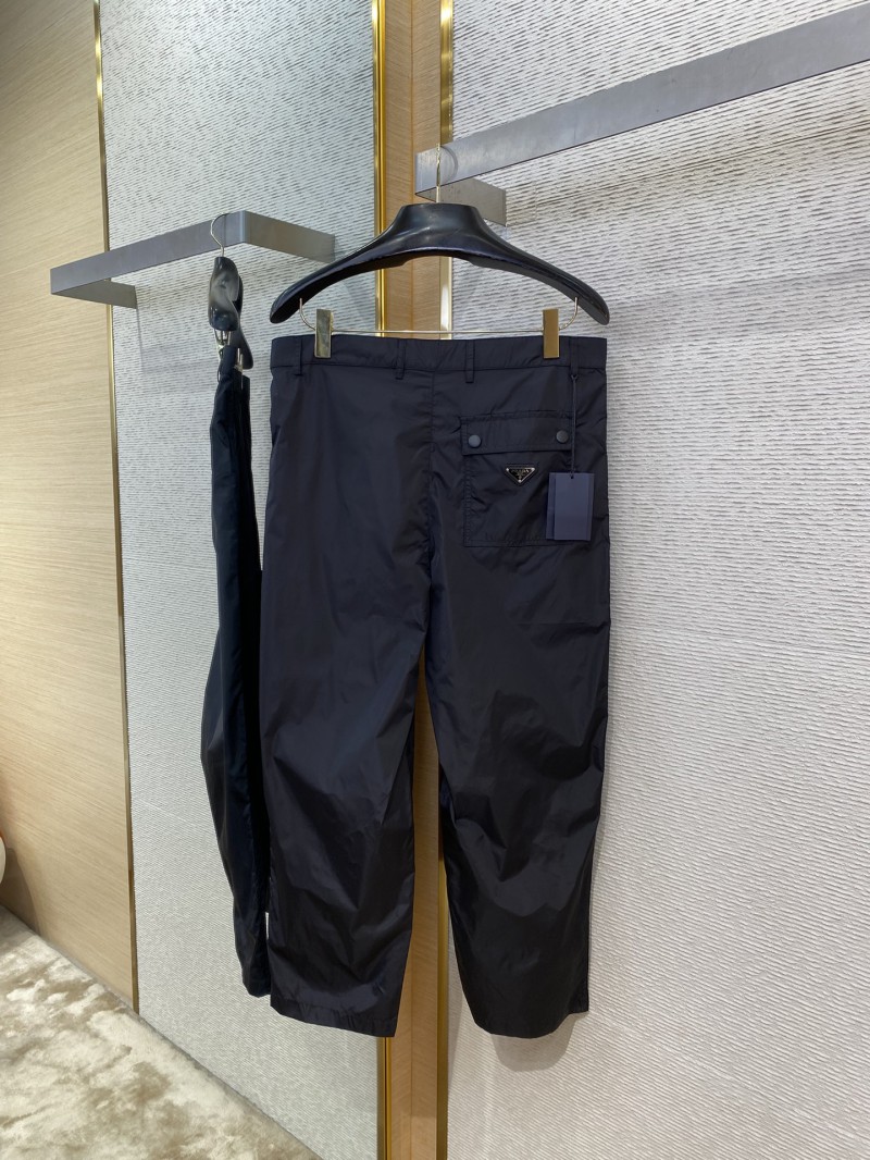 Prada Triangle Label Recycled Nylon Trousers 6