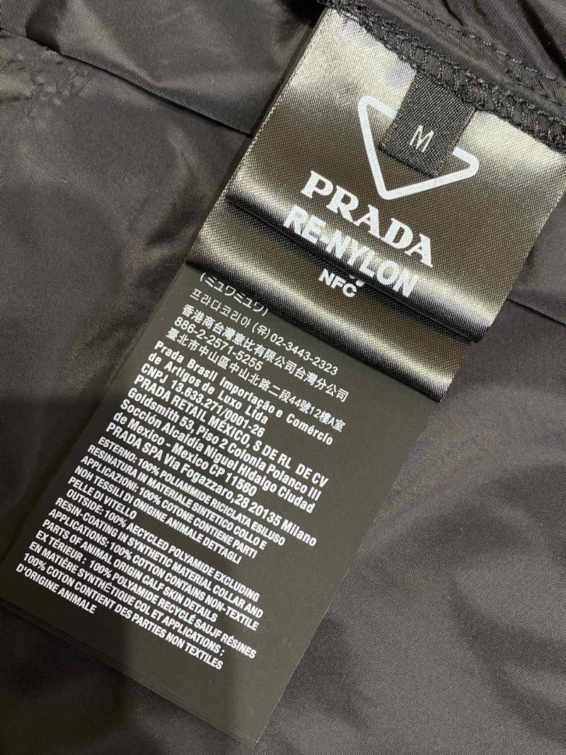 Prada Triangle Label Recycled Nylon Trousers 8