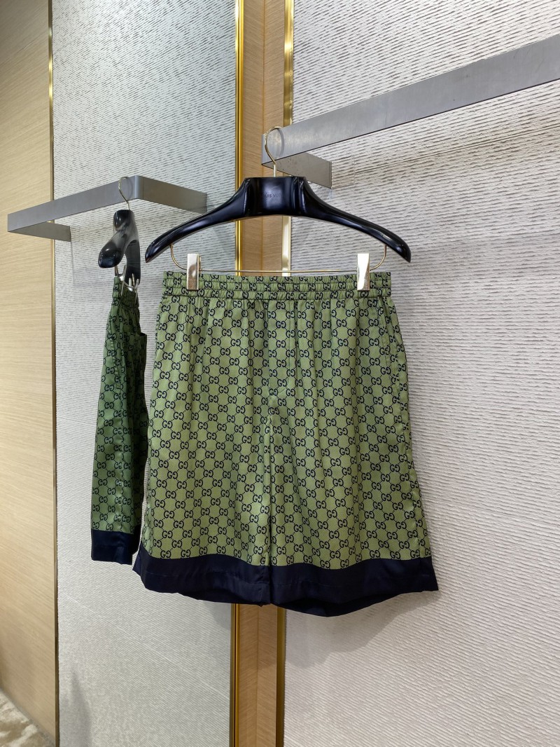 Gucci Double G Print Silk Shorts 4