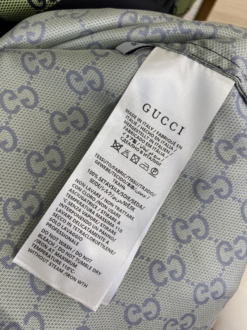 Gucci Double G Print Silk Short Sleeve Shirt 8