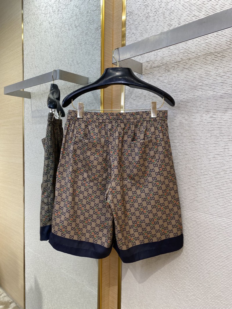 Gucci Colourful Horse Button Print Silk Shorts 6