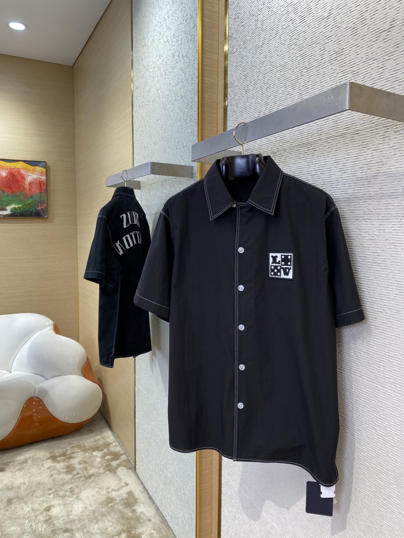 LV Letters Embroidered Short Sleeve Shirt 2