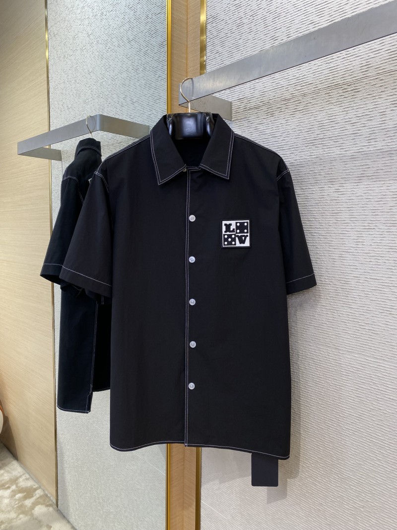 LV Letters Embroidered Short Sleeve Shirt 4