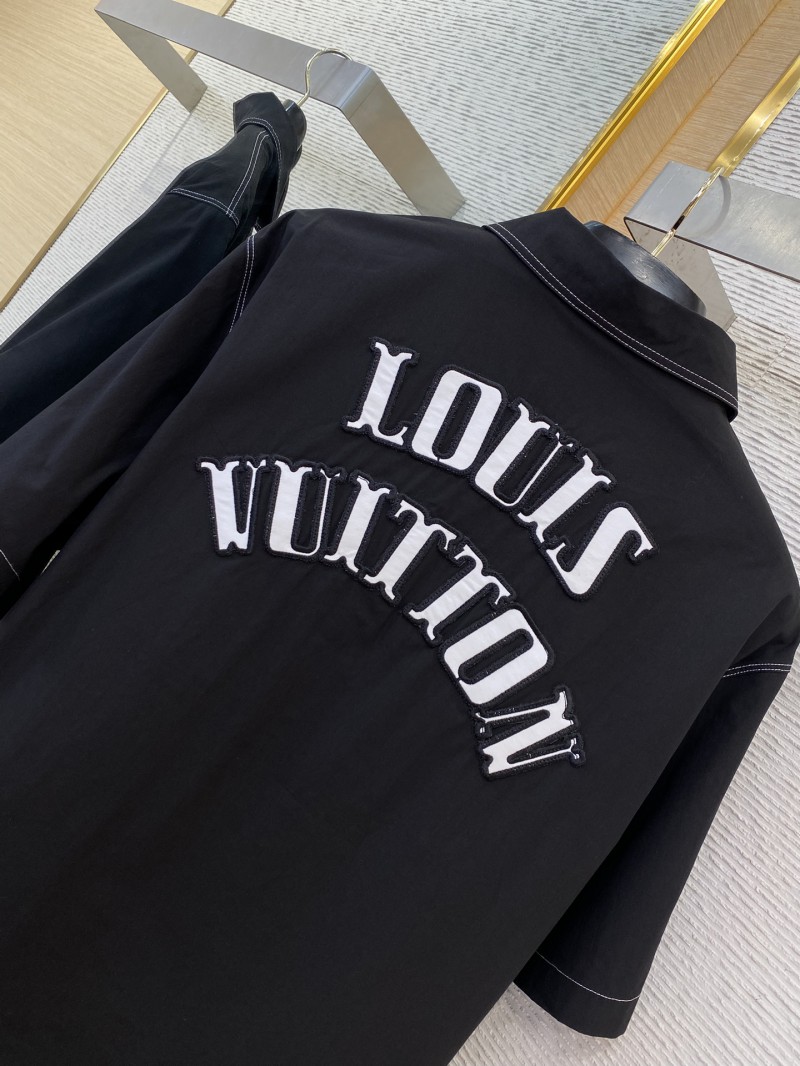 LV Letters Embroidered Short Sleeve Shirt 7