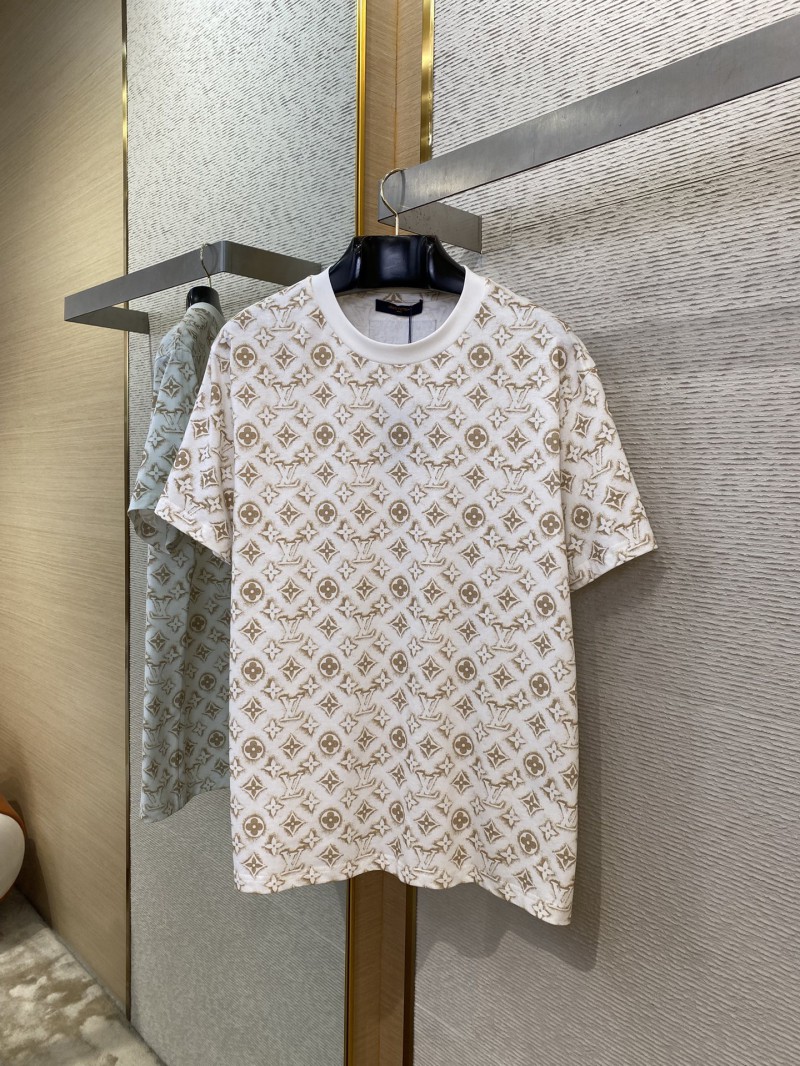 LV Logo Printed Crew Neck Short Sleeve T-Shirt 4