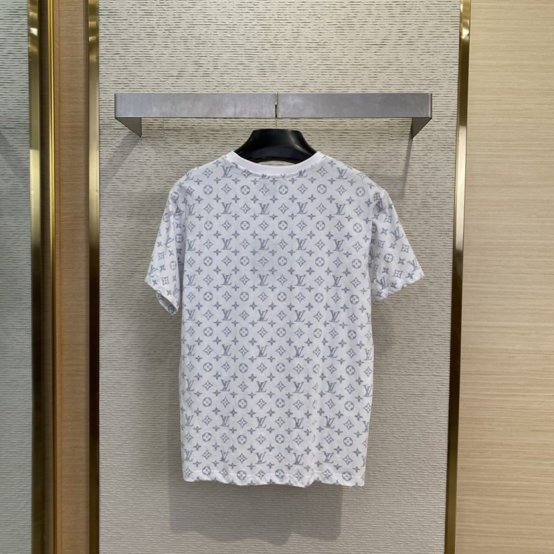 LV Collar Chain Full Print Short Sleeve T-Shirt 1