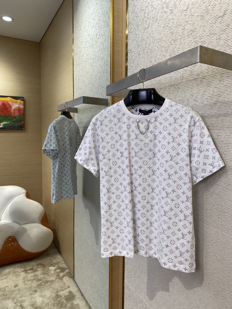 LV Collar Chain Full Print Short Sleeve T-Shirt 2
