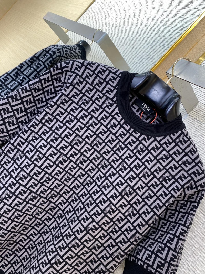 Fendi Full Print FF Knit Short Sleeve Black 5