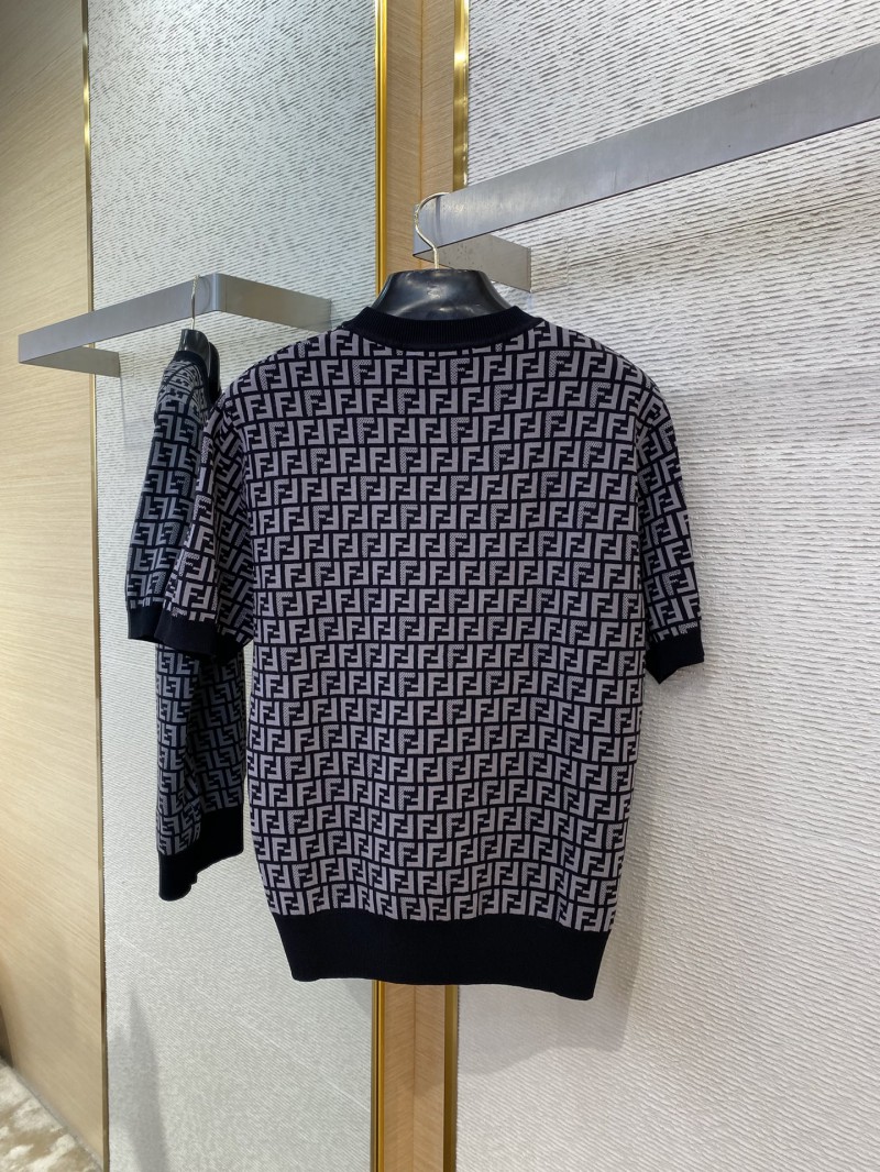 Fendi Full Print FF Knit Short Sleeve Black 6