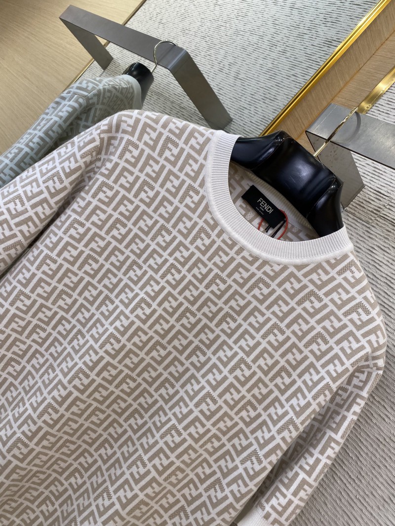 Fendi Full Print FF Knit Short Sleeve White 5