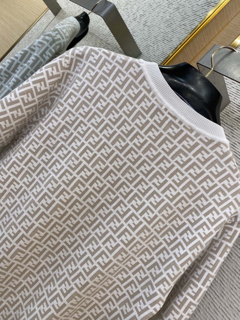 Fendi Full Print FF Knit Short Sleeve White 7