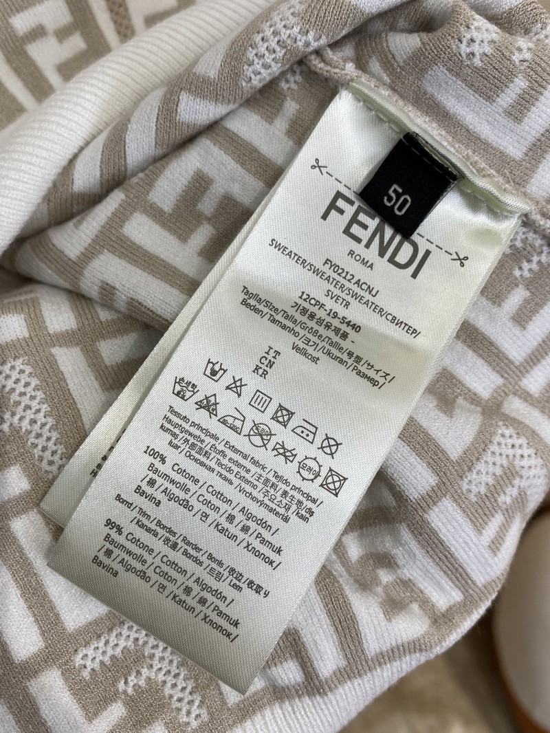 Fendi Full Print FF Knit Short Sleeve White 8