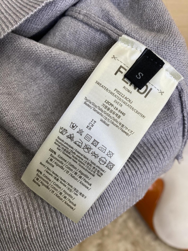 Fendi Embossed Logo Polo Neck Short Sleeve Black 8