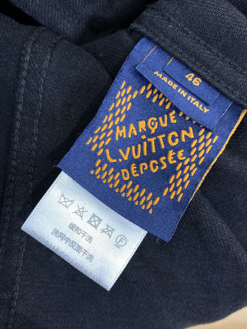 LV tessellated washed flocked denim outerwear 8