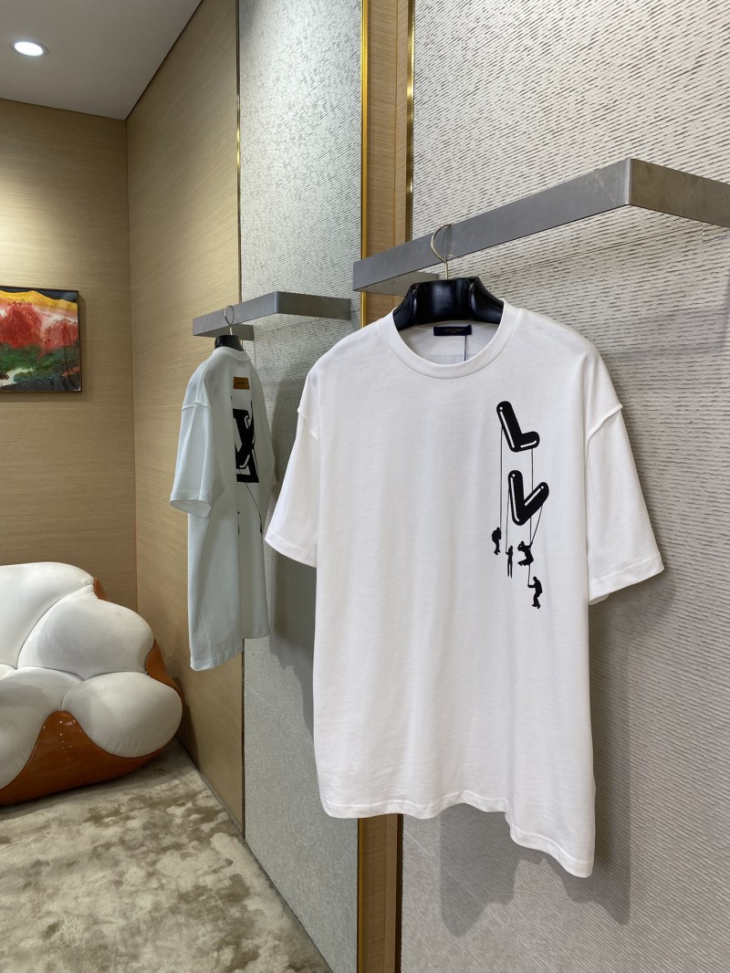 LV Printed Round Neck Short Sleeve T-Shirt 2