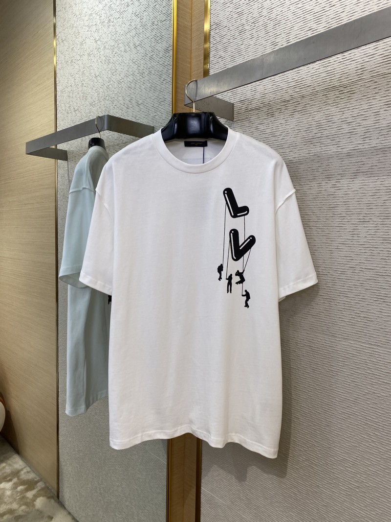 LV Printed Round Neck Short Sleeve T-Shirt 4
