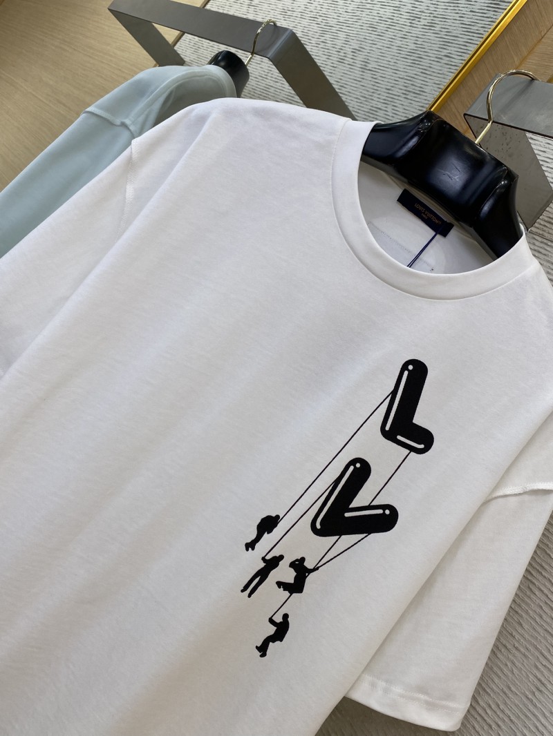 LV Printed Round Neck Short Sleeve T-Shirt 5