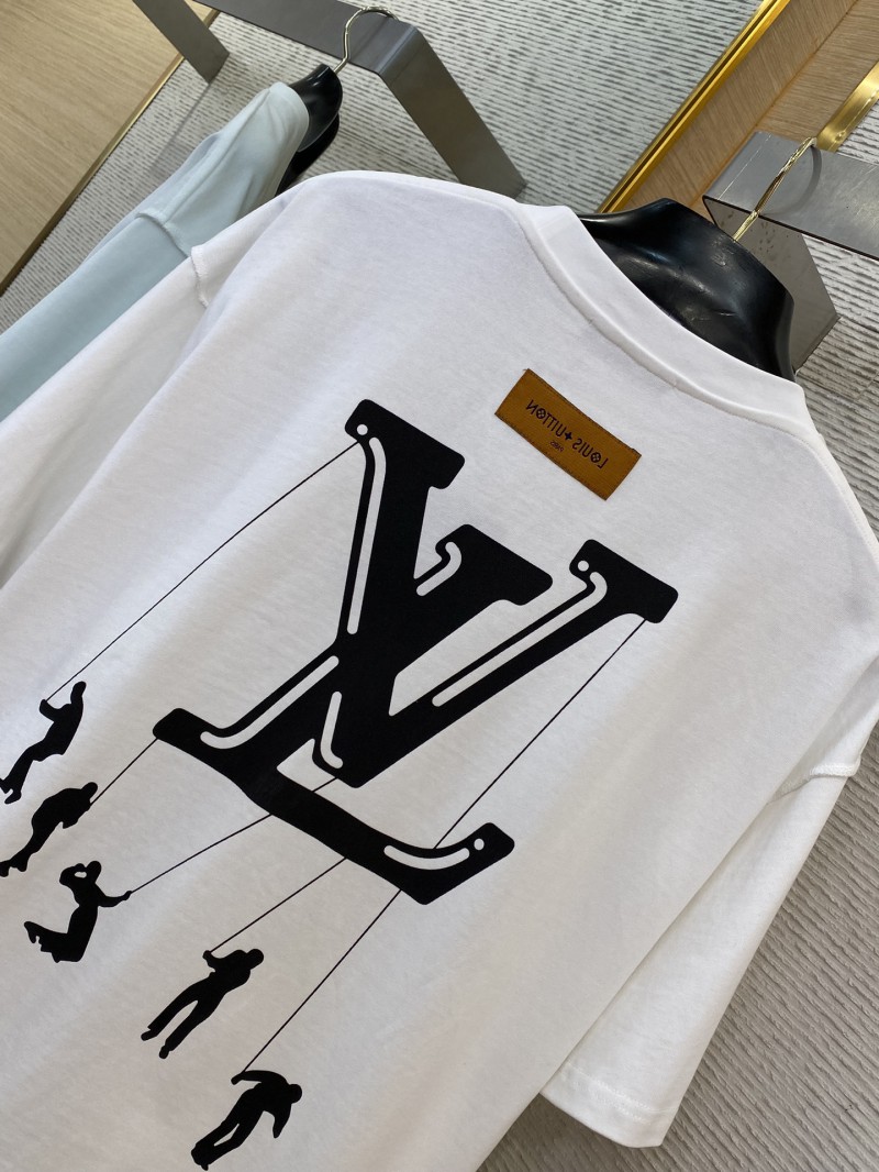 LV Printed Round Neck Short Sleeve T-Shirt 7
