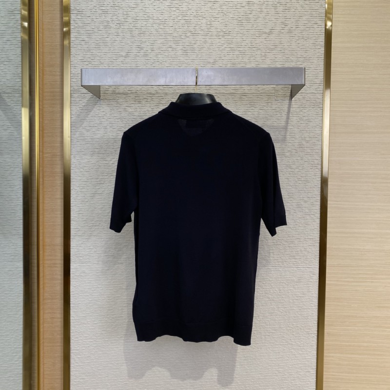 Gucci Alphabet Appliqu??d Knit Polo Shirt 1