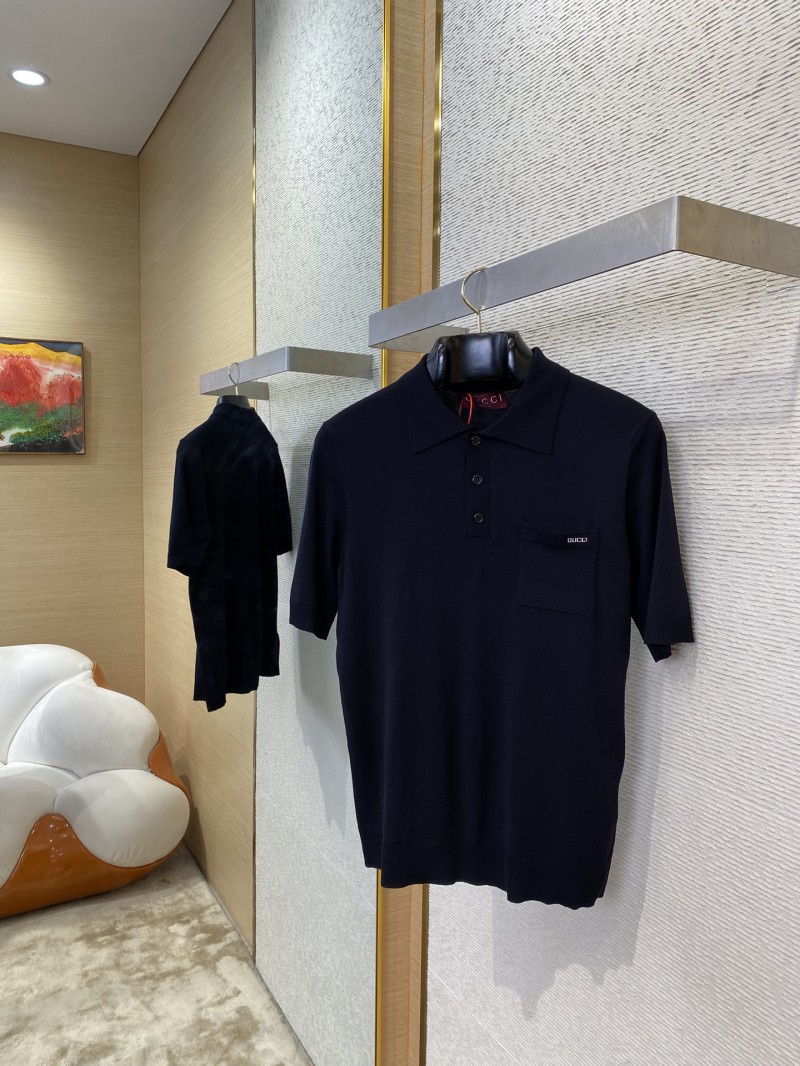 Gucci Alphabet Appliqu??d Knit Polo Shirt 2